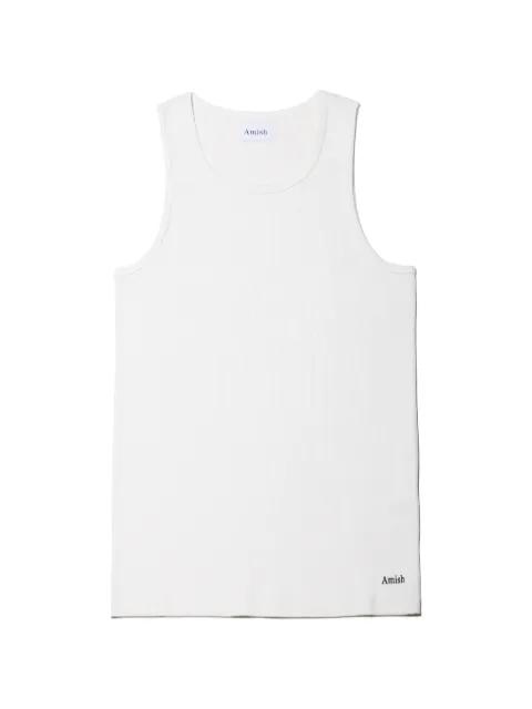 logo-print tank top by AMISH