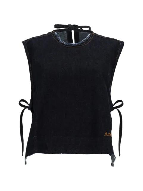 tie-neck top by AMISH