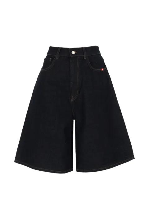 wide-leg denim shorts by AMISH