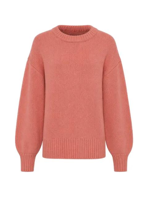 Ursa ribbed-trim dropped-shoulder cashmere jumper by AMIYA