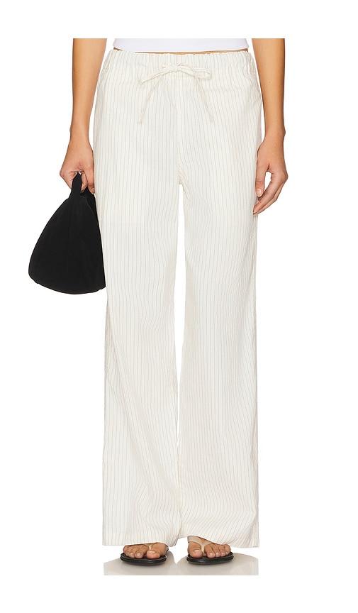 AMO Denim Janis Pant in White by AMO DENIM
