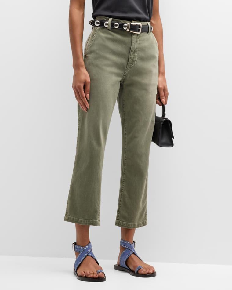Easy Relaxed Straight-Leg Crop Trousers by AMO DENIM