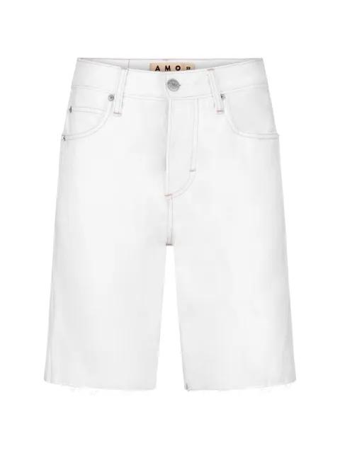 Steph raw-cut denim shorts by AMO