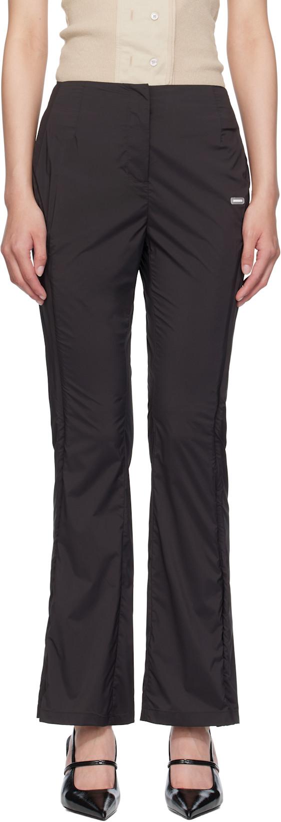 Gray Side Vent Trousers by AMOMENTO