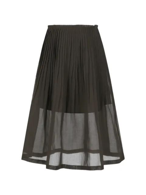 pleated midi skirt by AMOMENTO
