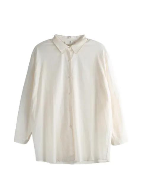 semi-sheer long-sleeve shirt by AMOMENTO