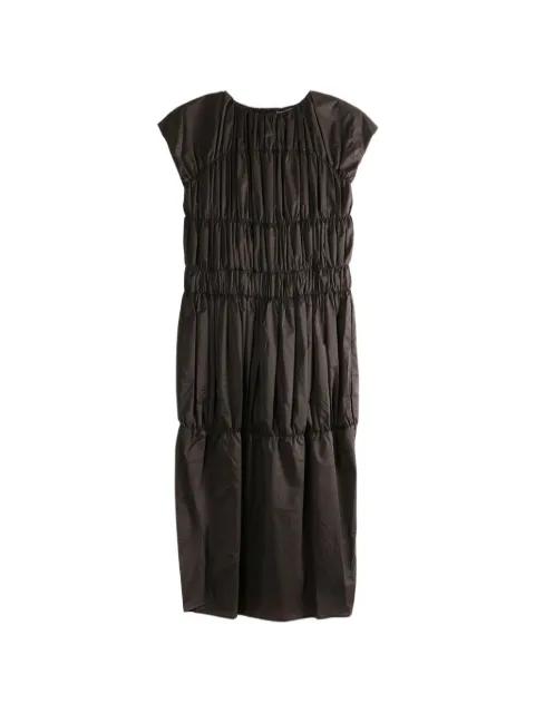 shirred tiered dress by AMOMENTO
