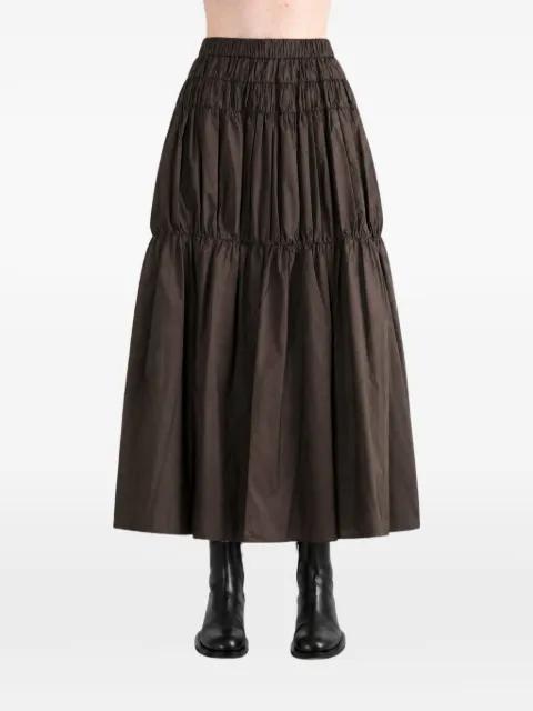 shirred tiered skirt by AMOMENTO