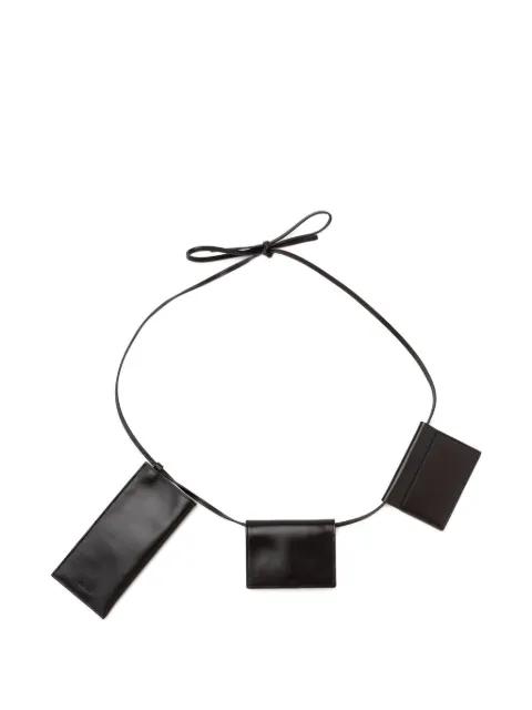 slim leather belt bag by AMOMENTO