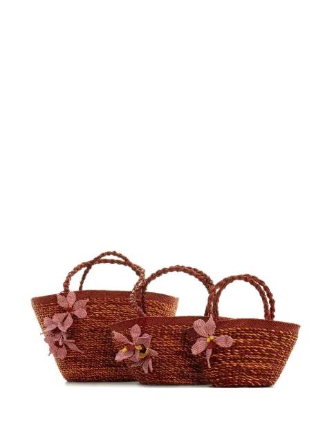 flower-detail tote bag by AMOR Y MEZCAL