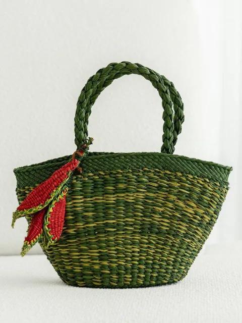 straw tote bag by AMOR Y MEZCAL