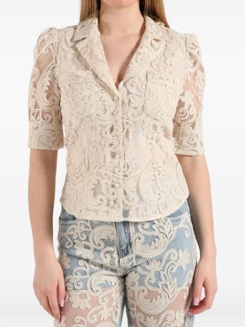 floral lace shirt by AMOSA