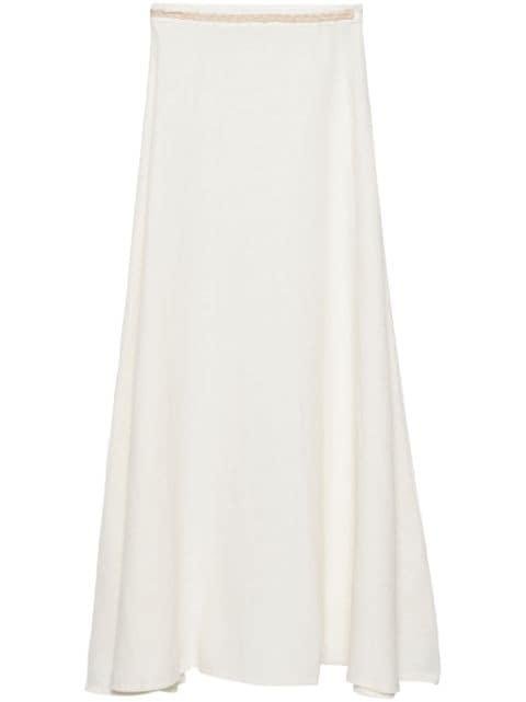 Charline linen midi skirt by AMOTEA