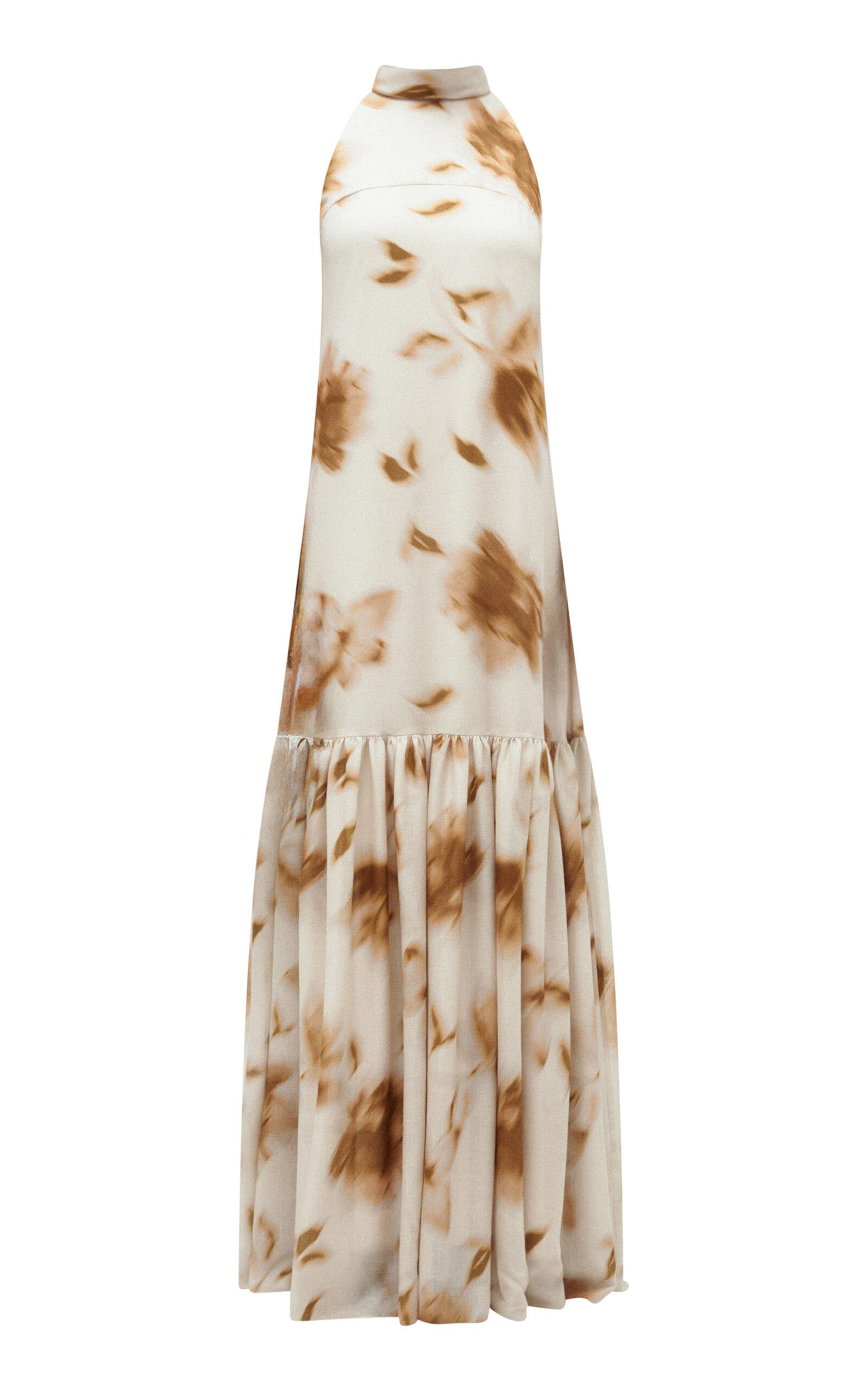 Amsale Floral-Print Trapeze Gown - Moda Operandi by AMSALE
