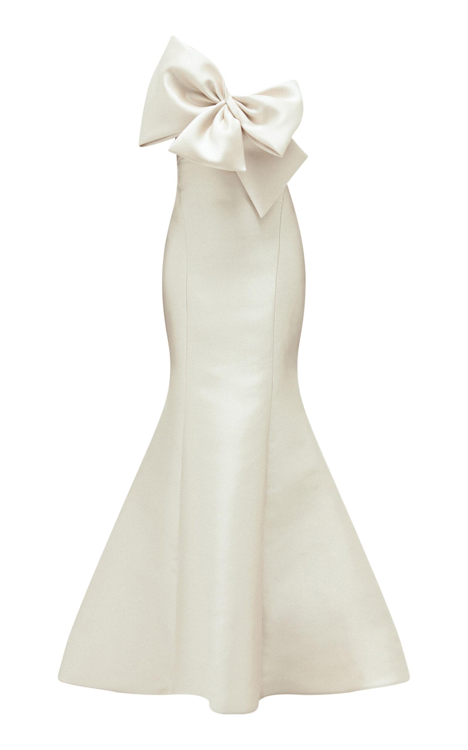 Amsale Mikado Bow-Embellished Gown - Moda Operandi by AMSALE
