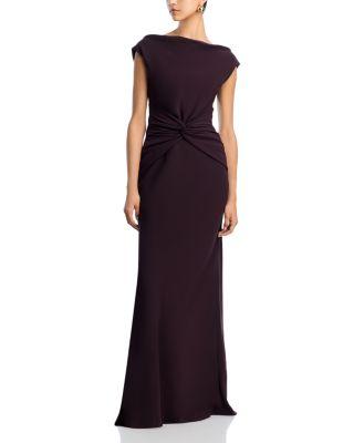 Crepe Twist Front Gown by AMSALE