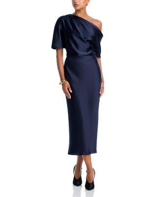 Draped Pencil Midi Dress by AMSALE
