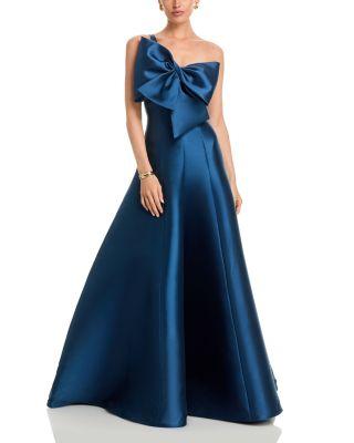 Mikado Double Strap Bow Gown by AMSALE