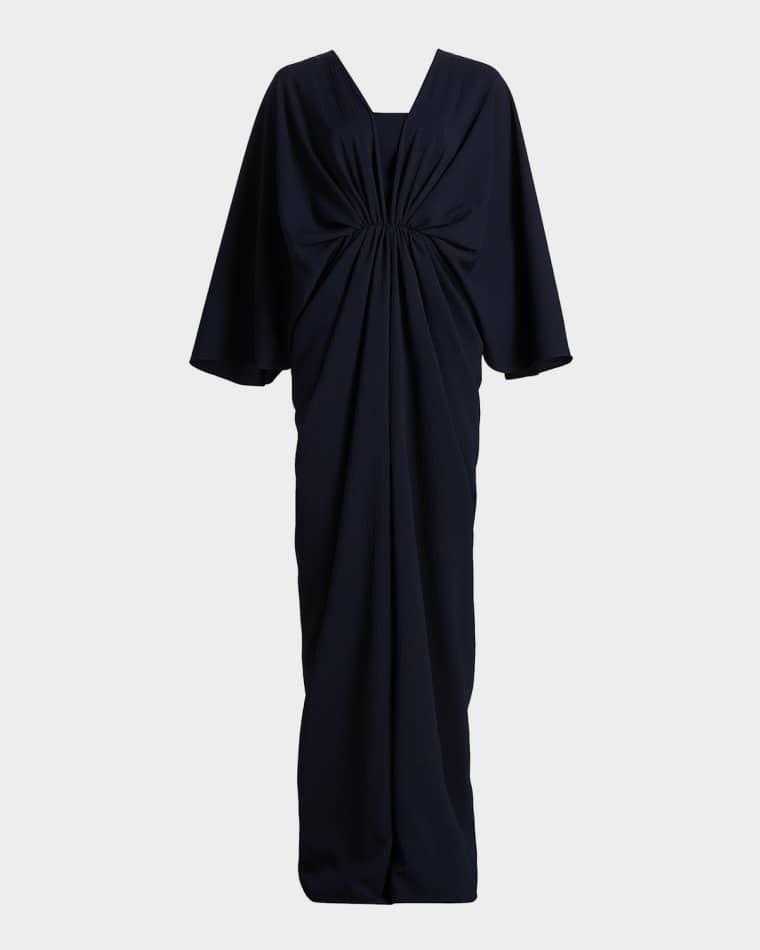 Twist-Waist Draped Gown by AMSALE