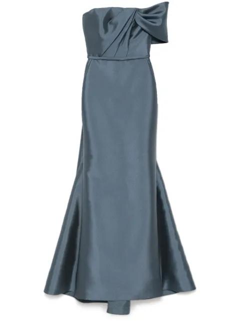 asymmetric bow gown by AMSALE