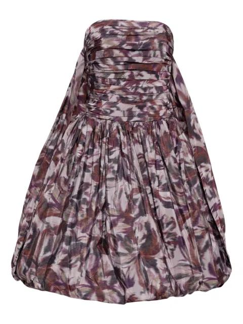 drop-waist bubble-hem dress by AMSALE