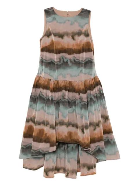 printed taffeta dress by AMSALE