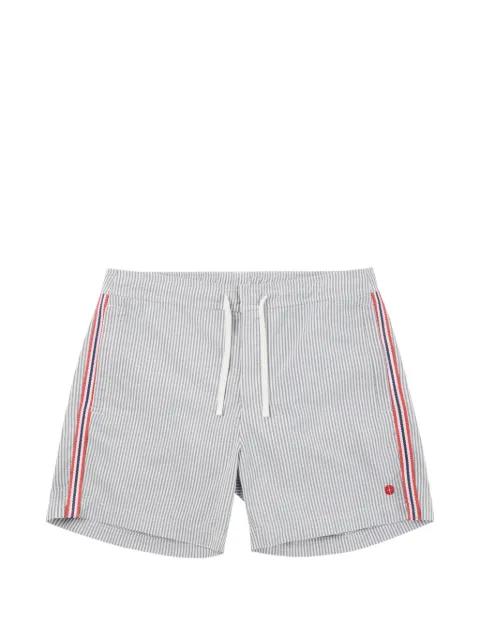 striped seersucker swim shorts by AMUNDSEN