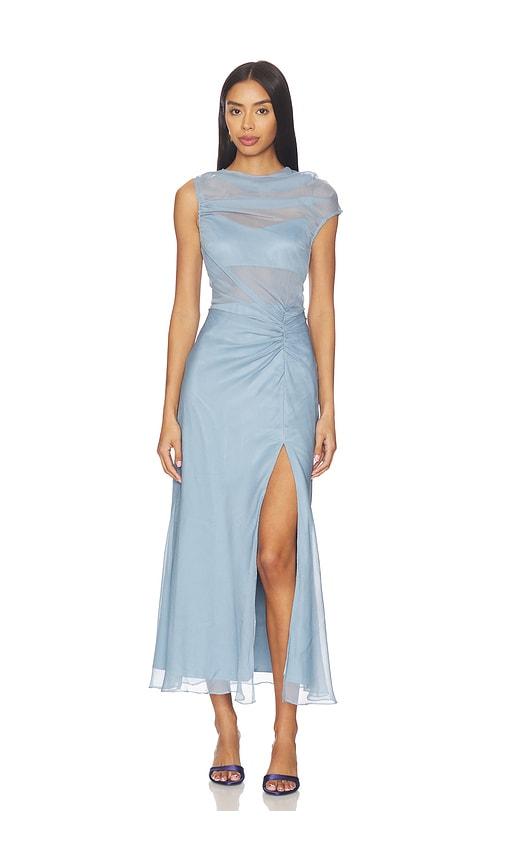 AMUR Amille Sheer Gown in Blue by AMUR