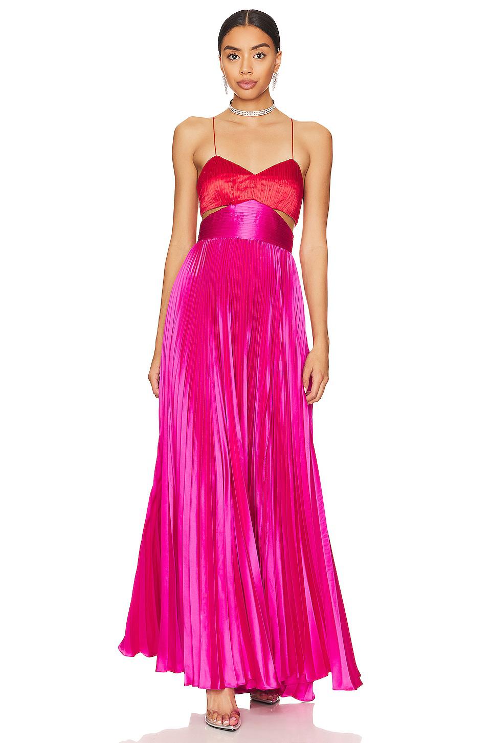 AMUR Elodie Gown in Fuchsia by AMUR
