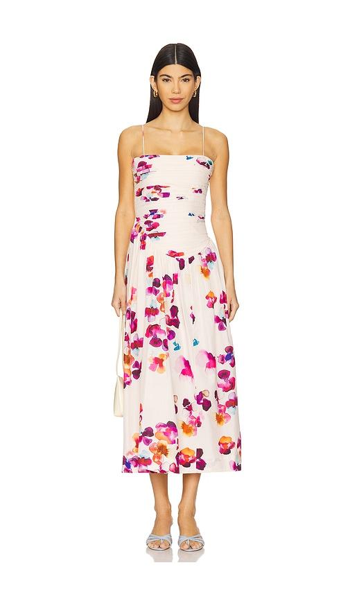 AMUR Michele Midi Dress in Cream by AMUR