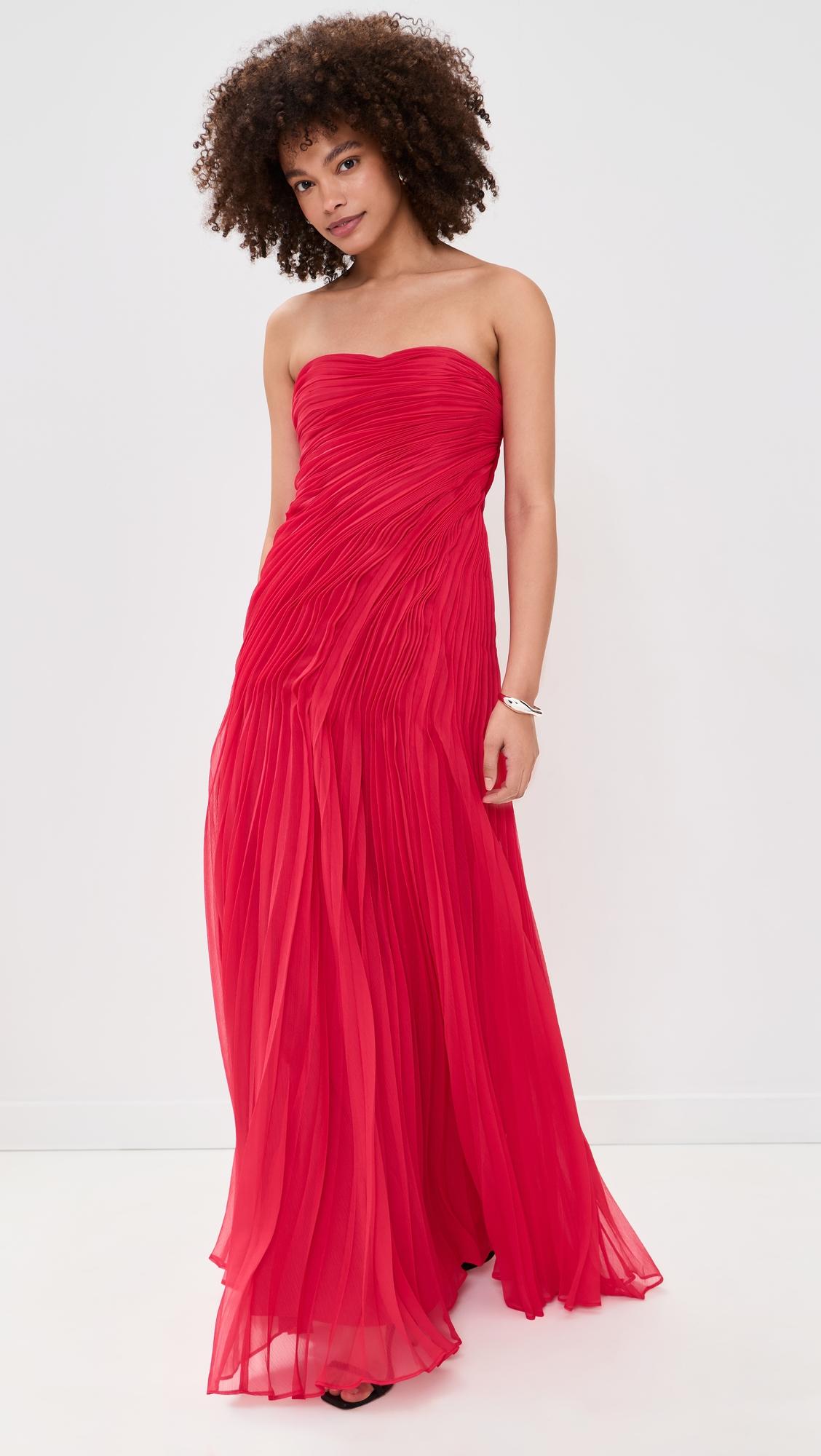Elea Asymmetrical Pleated Gown by AMUR