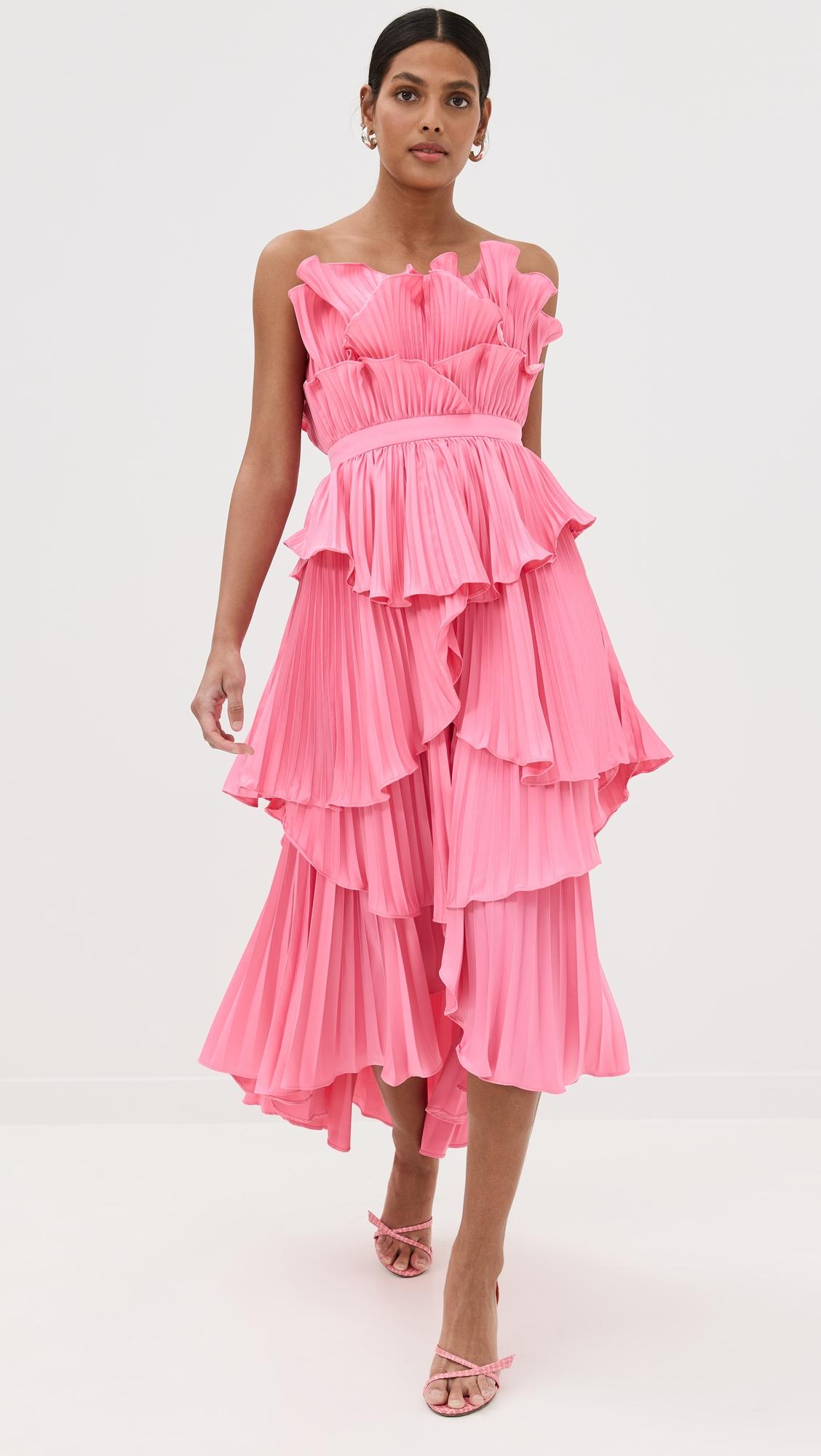 Judah Scallop Pleated Dress by AMUR