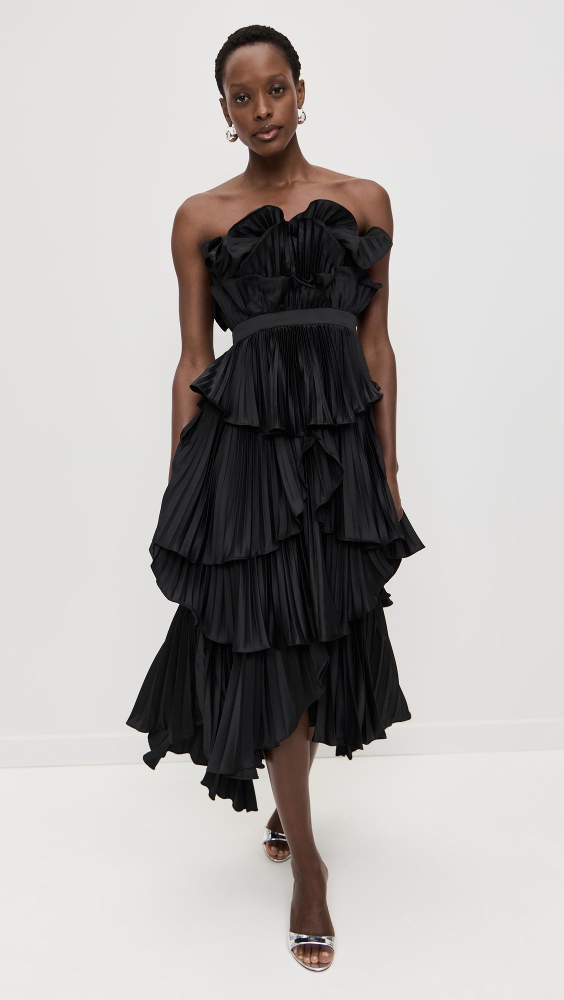 Judah Scallop Pleated Dress by AMUR