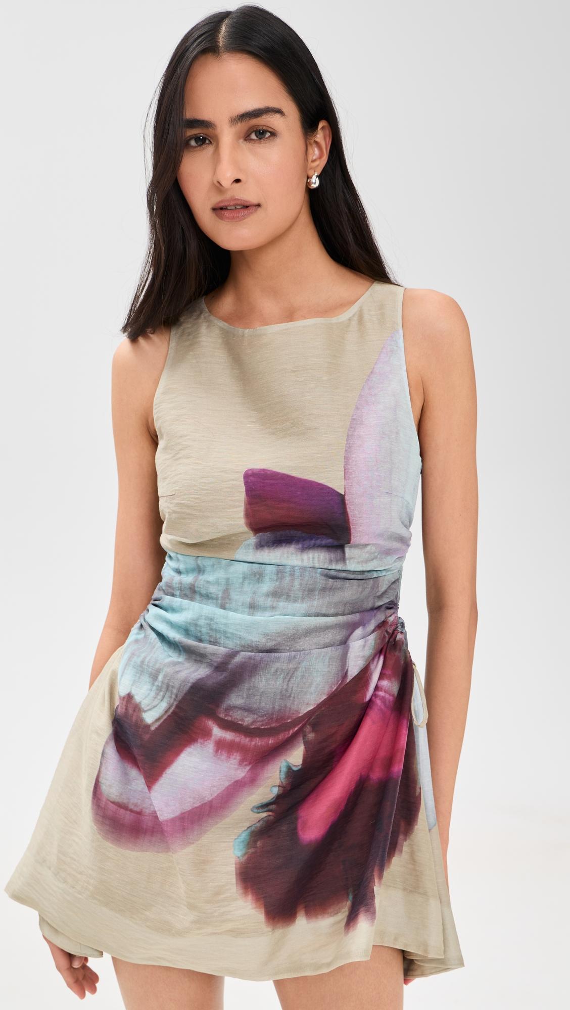 Waverlyn Ruched Mini Dress by AMUR
