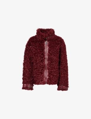 Celeste Funnel-Neck Faux-Shearling Coat by AMY LYNN