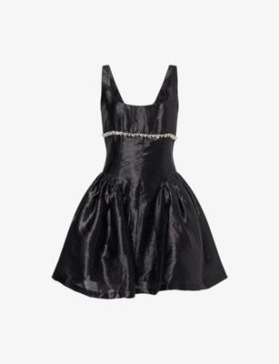 Cheryl Puffy Woven Mini Dress by AMY LYNN