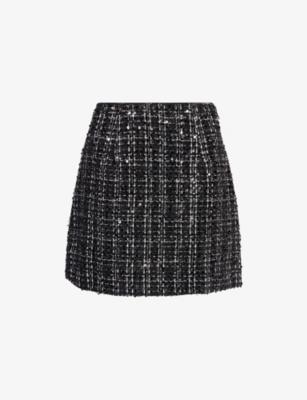 Jeanette Sequin-Bouclé Woven Mini Skirt by AMY LYNN