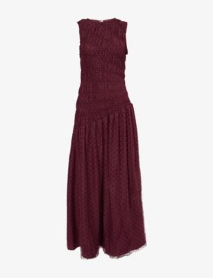 Julia Polka-Dot Woven Maxi Dress by AMY LYNN