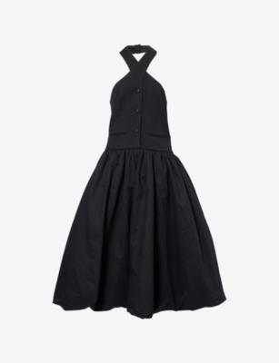 Puffball Halterneck Cotton Midi Dress by AMY LYNN