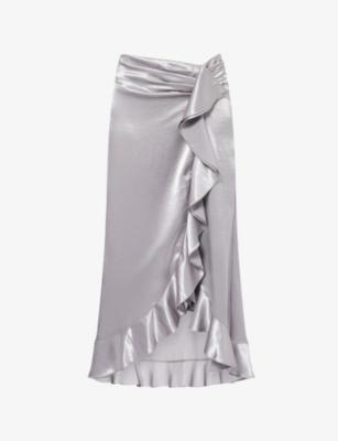 Susie Ruffled Woven Maxi Skirt by AMY LYNN