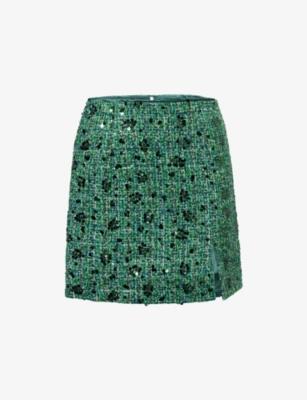 Tina Bouclé Woven Mini Skirt by AMY LYNN