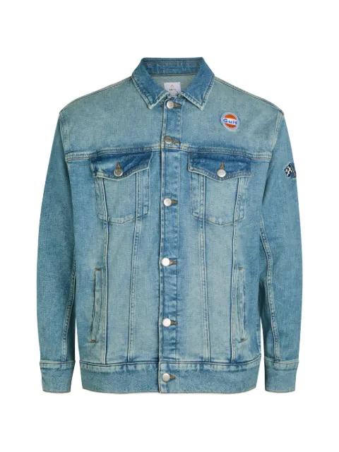 Star-panelled stretch-denim jacket by AN-Y1
