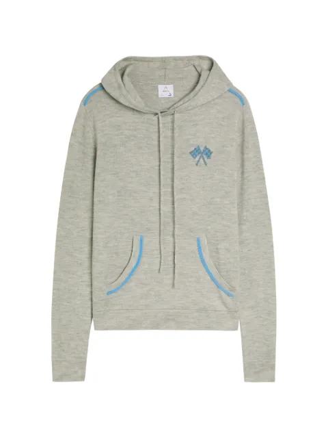 embroidered hood sweater by AN-Y1