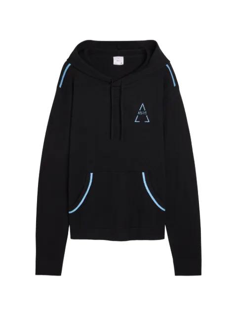 logo-detail hoodie by AN-Y1