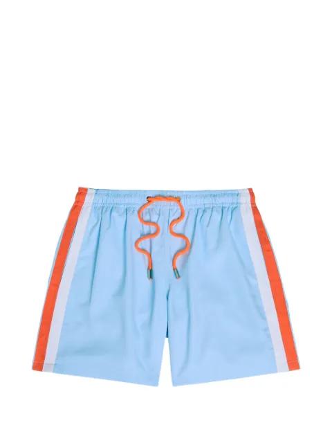 stripe-detail drawstring shorts by AN-Y1