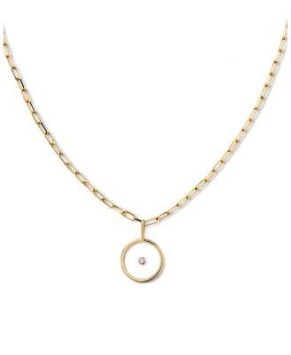 10k Gold Floating Lab Grown Diamond Large Necklace by ANA LUISA