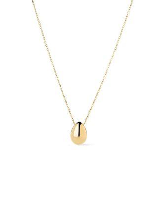 Gold Pendant Necklace - Gold Teardrop Necklace by ANA LUISA
