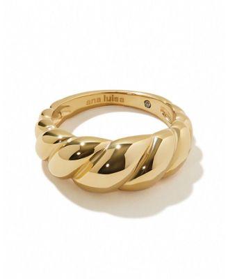 Rope Bold Gold Twist Ring by ANA LUISA