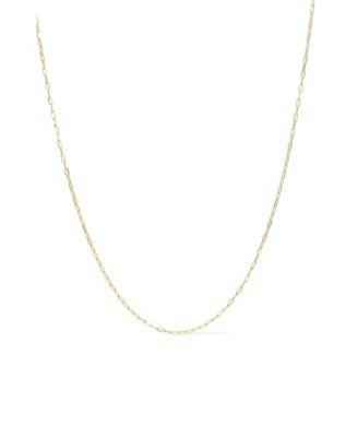Solid Gold Paperclip Chain Necklace by ANA LUISA