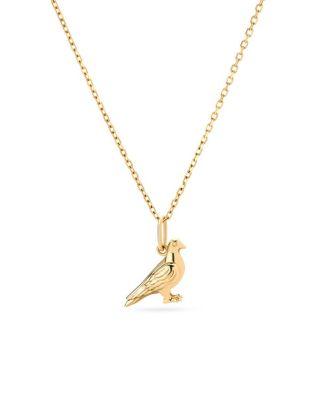 Solid Gold Pigeon Charm Necklace by ANA LUISA Solid Gold Pigeon Charm Necklace by ANA LUISA